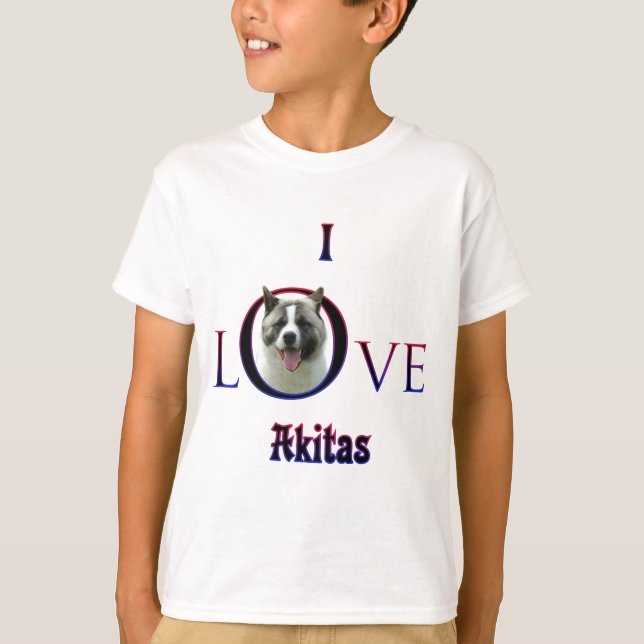 T-shirt Akita I Love (Devant)