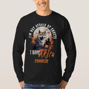 T-shirt Akita Inu Chien Ghost Funny Halloween