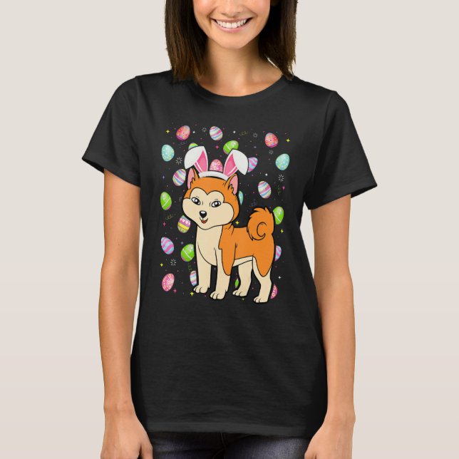 T-shirt Akita Inu Chien Oeuf de Pâques Funny Akita Inu Pâq (Devant)