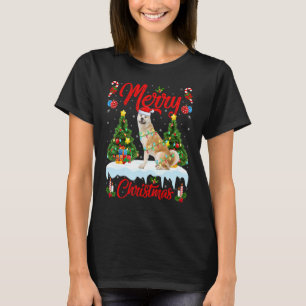 T-shirt Akita Inu Dog illumine Xmas Tree Père Noël Akita I