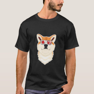 T-shirt Akita Inu Japon Lunettes de soleil I Japonais Drap