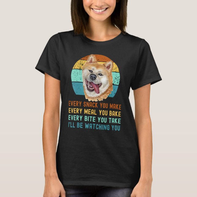 T-shirt Akita Inu Ou Kuma Inu Chien Chaque Snack Que Vous  (Devant)