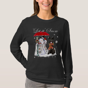 T-shirt Akita Père Noël Chien Noël Snowman Xmas Pajama