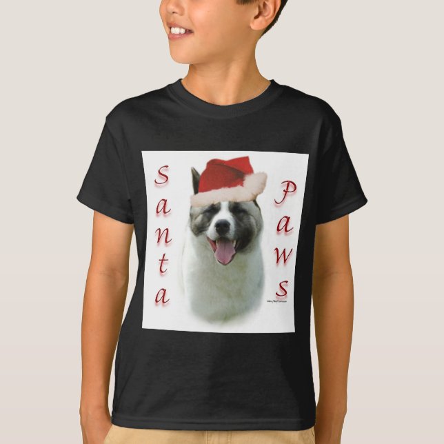 T-shirt Akita Père Noël Paws (Devant)
