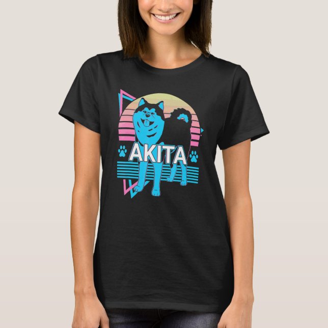 T-shirt Akita Rétro (Devant)