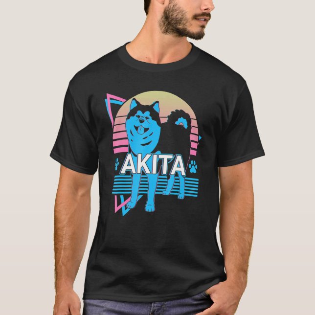 T-shirt Akita Retro (Devant)