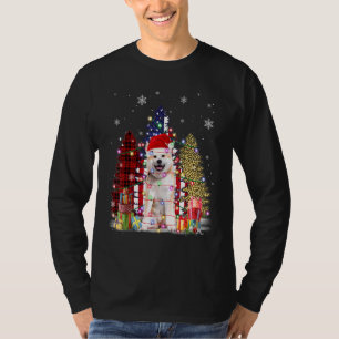 T-shirt Akita Santa Hat Lampe Buffalo Plaid Leopard Xmas S