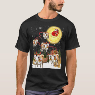 T-shirt Akita Sleigh Décor de Noël Père Noël Noël Noël Noë
