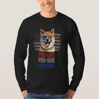 T-shirt Akitas Anti-avortement Pro God Pro Chiens