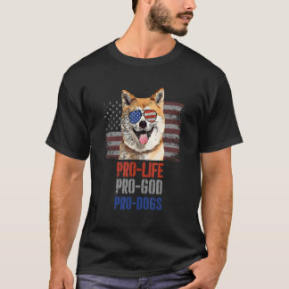 T-shirt Akitas Anti-avortement Pro God Pro Chiens