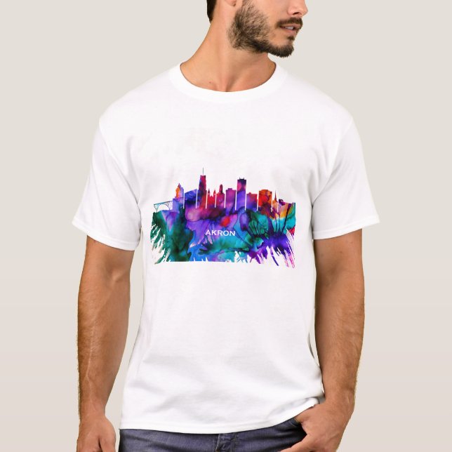 T-shirt Akron Skyline (Devant)