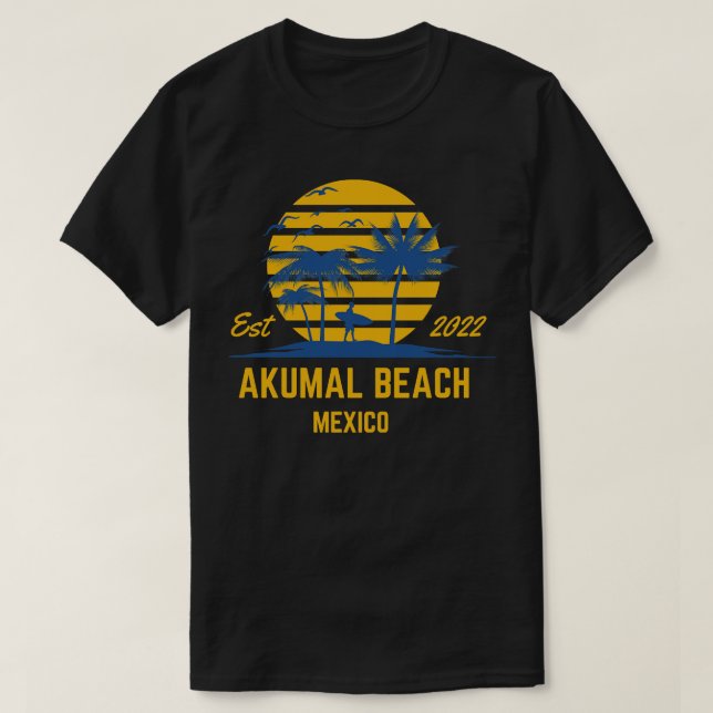 T-shirt Akumal Beach Mexique 2022 (Design devant)