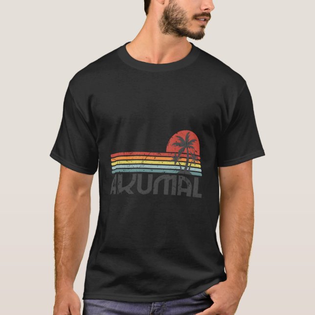 T-shirt Akumal Mexique Plage mexicaine (Devant)