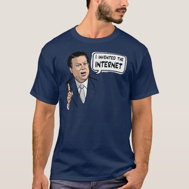 T-shirt Al Gore, j'ai inventé l'Internet (Devant)