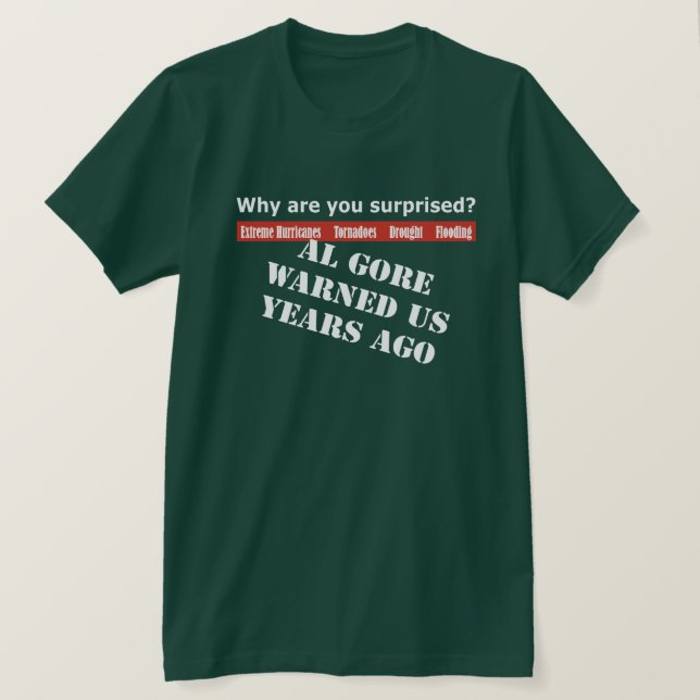 T-shirt Al Gore nous a avertis (Design devant)