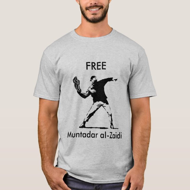 T-shirt Al-Zaidi de Muntadar (Devant)