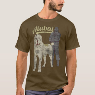 T-shirt Alabai Amoureux de les chiens style rétro Hommes F
