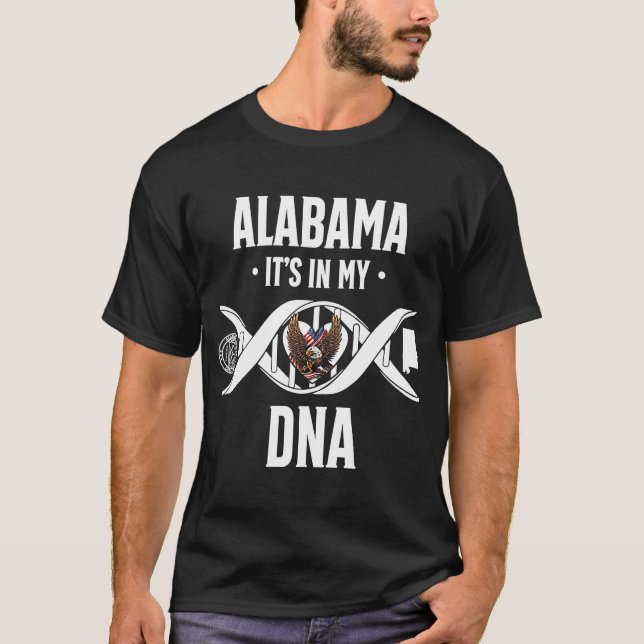 T-shirt Alabama c'est dans mon ADN (Devant)