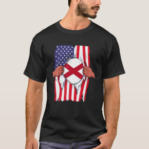 T-shirt Alabama Drapeau intérieur de moi Accueil State Pri
