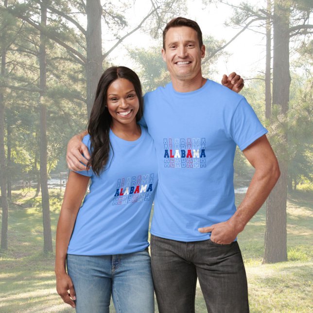 T-shirt Alabama empilé Word Art (Créateur téléchargé)