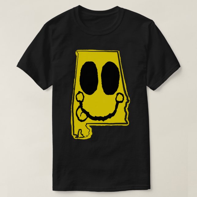T-shirt Alabama Happy Face avec la langue sort (Design devant)