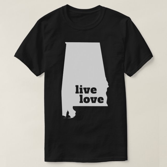T-shirt Alabama Live Love Alabama (Design devant)