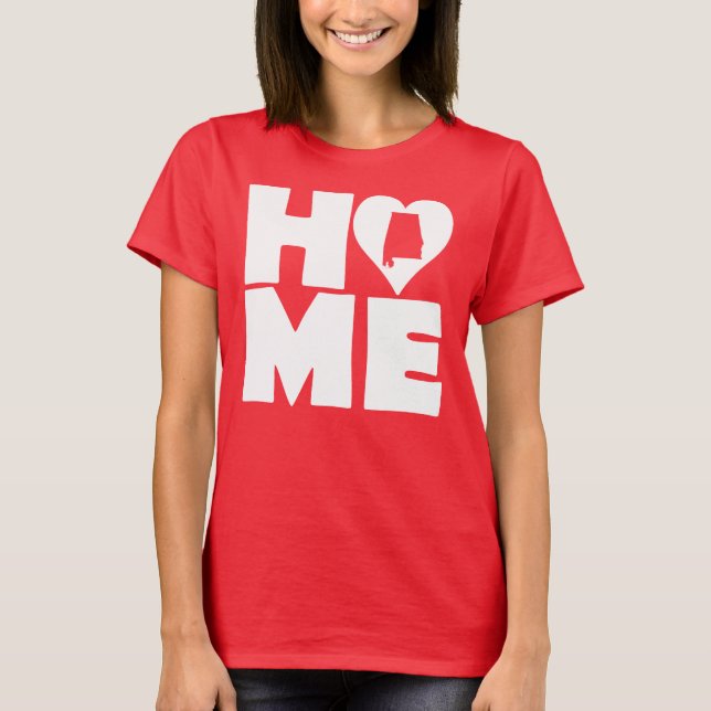 T-Shirt Alabama Maison Heart State Tees (Devant)