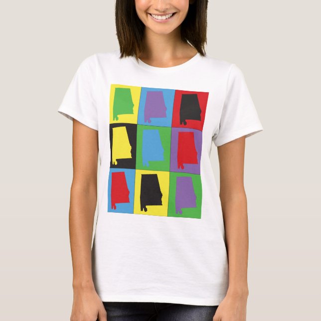 T-shirt Alabama Pop Art (Devant)