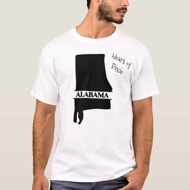 T-shirt Alabama Split Monogramme Etat américain (Devant)