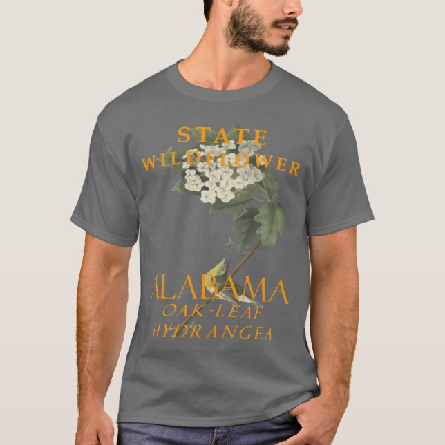 T-shirt Alabama Territory Wildflower The Oakleaf hydrangea (Devant)