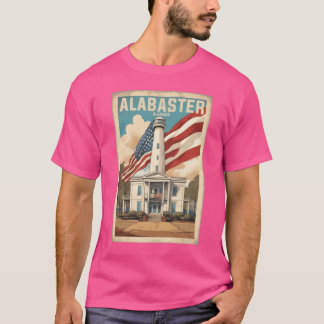 T-shirt Alabaster Alabama USA Tourisme Vintage voyage Ouve
