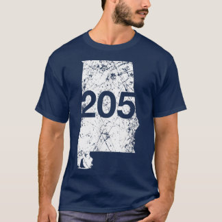 T-shirt Alabaster Hoover Birmingham Area Code 205, Alabam