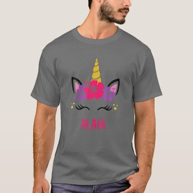 T-shirt ALAIA Personnalisé Visage Unicorne (Devant)