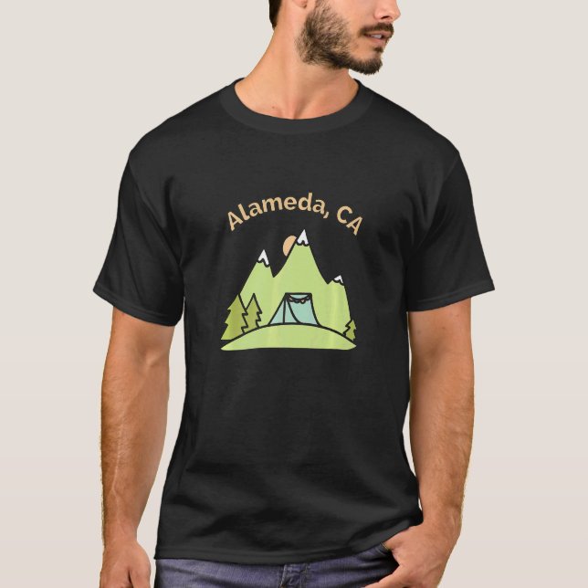 T-shirt Alameda Ca Mountains Randonnée Escalade Camping &  (Devant)