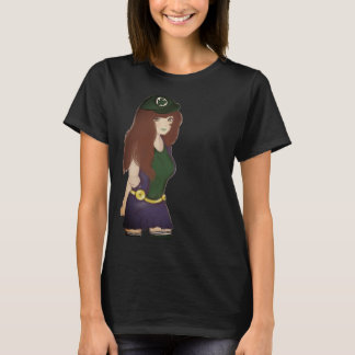 T-shirt Alana Green Black Tee