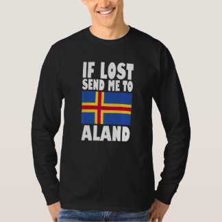 T-shirt Aland Flag Design  If lost send me to Aland Premiu