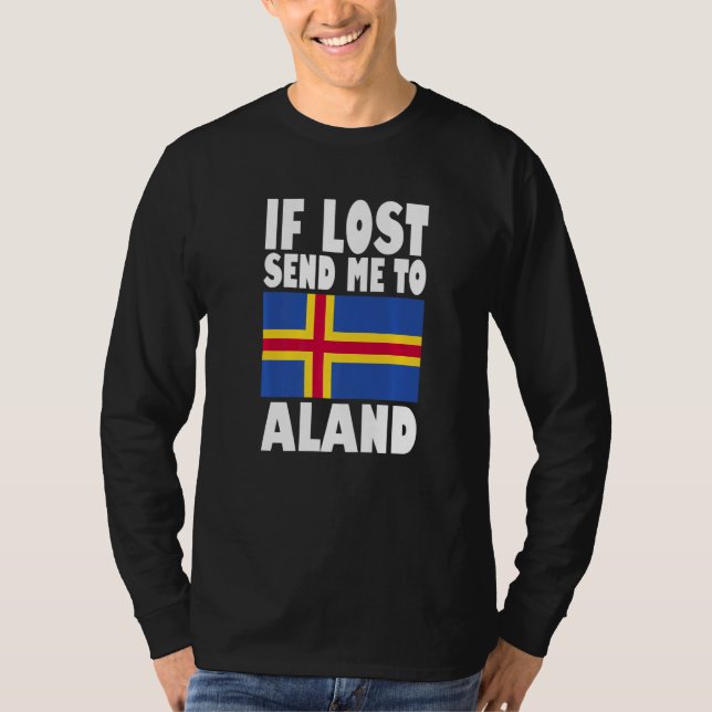 T-shirt Aland Flag Design  If lost send me to Aland Premiu (Devant)
