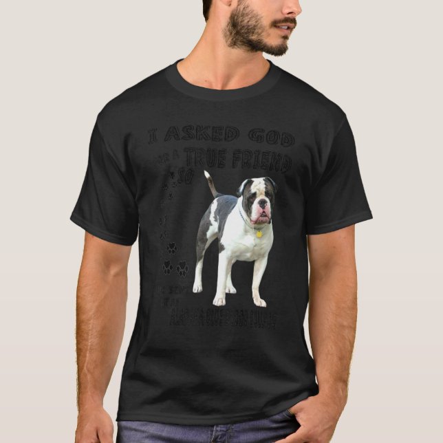 T-shirt Alapaha Blue Blood Bulldog Citation Maman Papa Cos (Devant)