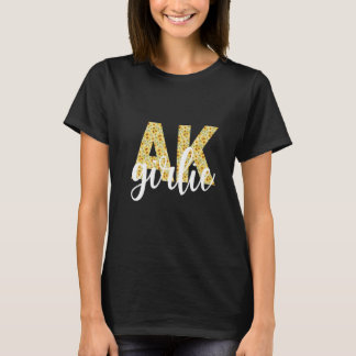 T-shirt Alaska AK Girl State Pride Simply Sunflower Preppy