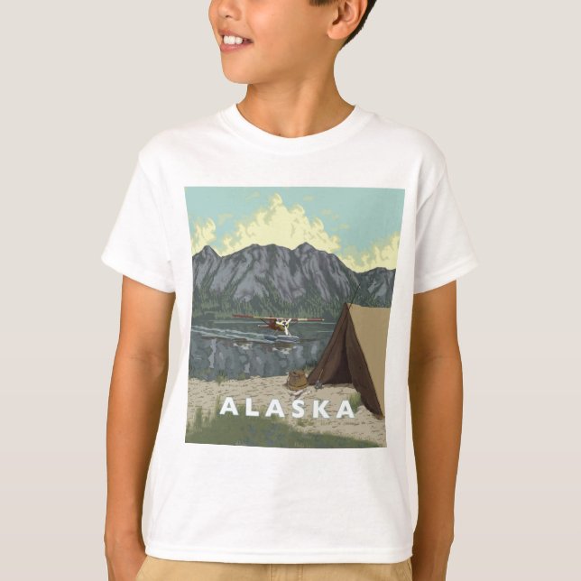 T-shirt Alaska Bush Plane Souvenirs (Devant)