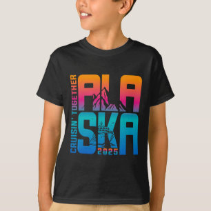 T-shirt Alaska Cruise 2025 Famille Vacances Été Correspond