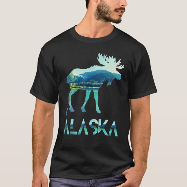 T-shirt Alaska Day Moose (Devant)