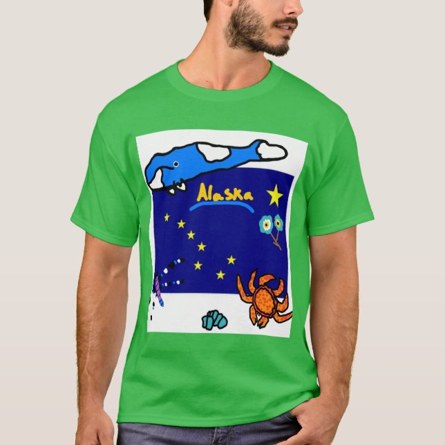 T-shirt Alaska et ses symboles (Devant)