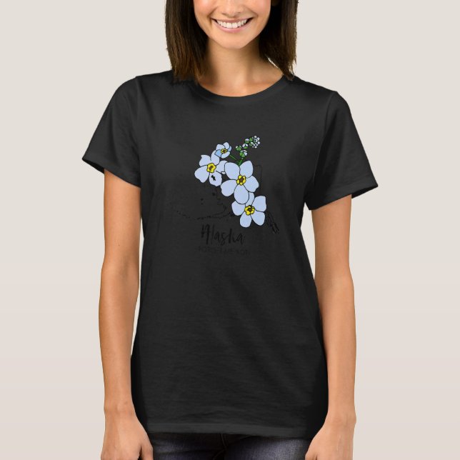 T-shirt Alaska Forget Me Not Flower   (Devant)