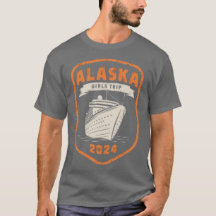 T-shirt Alaska Girls Trip 2024 Tee Retro Cruise Adventure