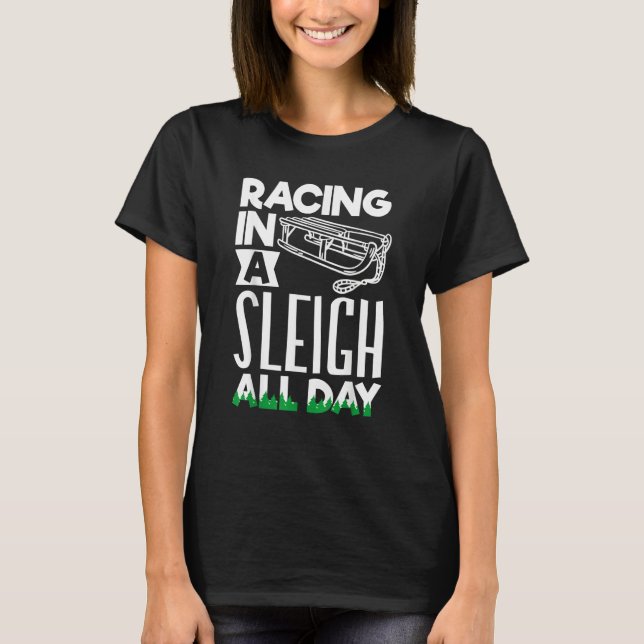 T-shirt Alaska husky sled dog racing and mushing 14 (Devant)