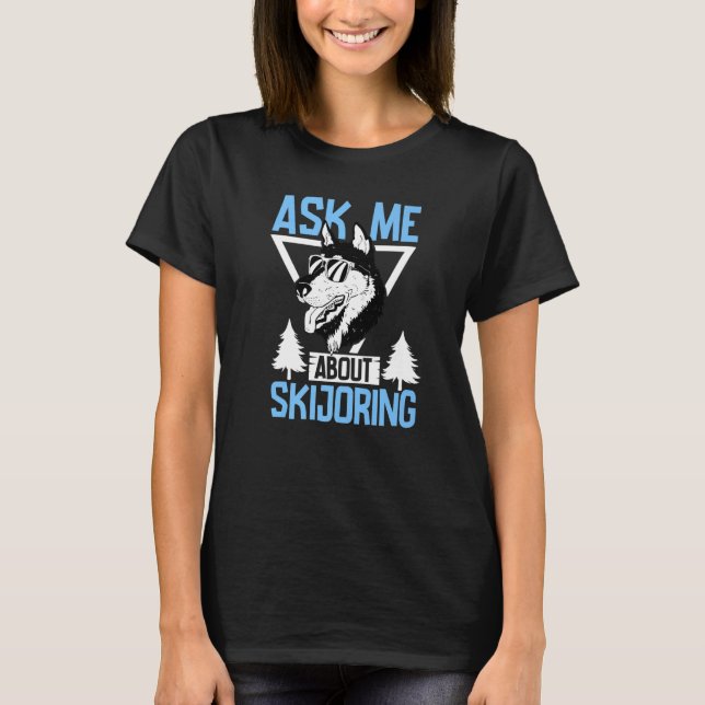 T-shirt Alaska husky sled dog racing and mushing  16 (Devant)