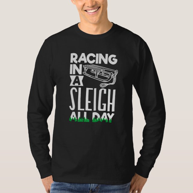 T-shirt Alaska husky sled dog racing and mushing  2 (Devant)