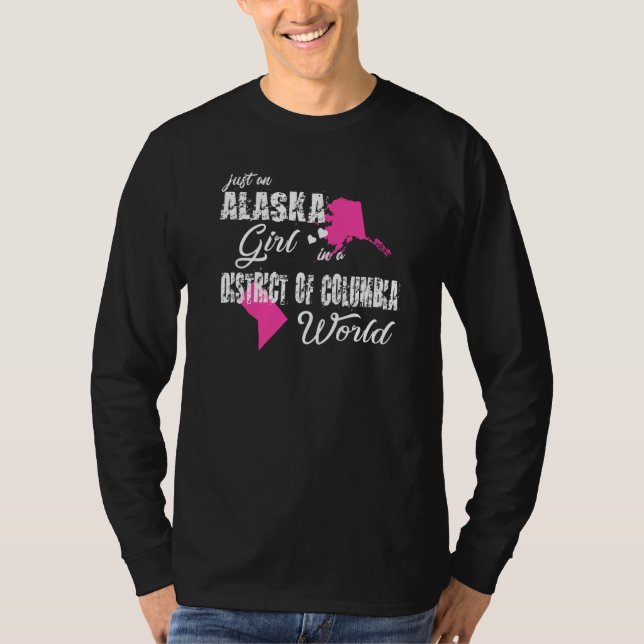 T-shirt Alaska Juste Une Fille De L'Alaska Dans Un Distric (Devant)