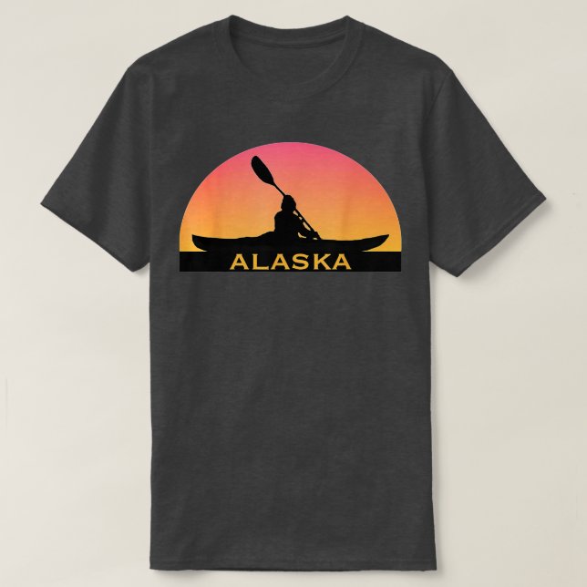 T-shirt ALASKA Kayak Souvenir I Love Kayaking (Design devant)